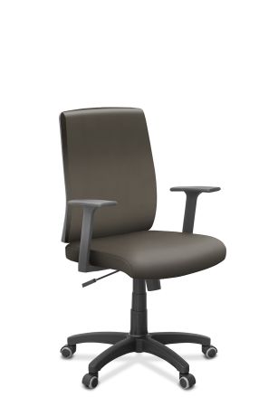 Кресло Alfa A/MK/T23 экокожа премиум / серо-коричневая CN6