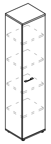 Шкаф закрытый узкий (топ ДСП) вяз либерти / мокко премиум