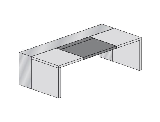 Стол руководителя серый