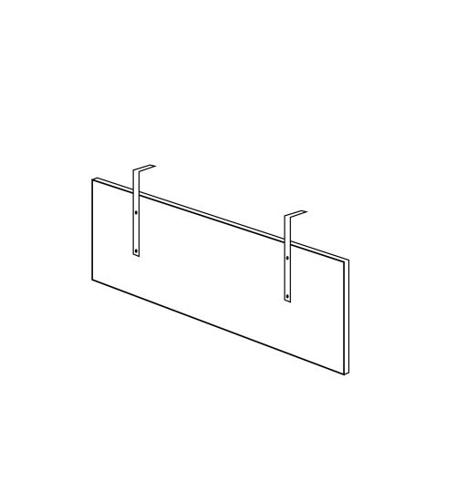 Защитная панель для отдельно стоящего стола длиной 180 см венге