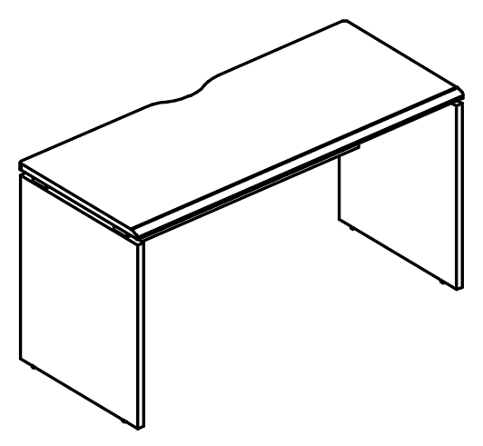 Стол письменный на каркасе ДСП (1 скос)  вяз либерти / мокко премиум