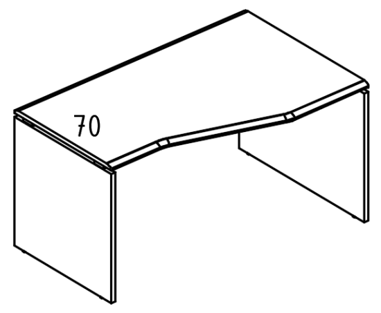 Стол эргономичный Техно на каркасе ДСП (2 скоса) правый мокко премиум / мокко премиум