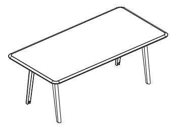 Стол для переговоров прямоугольный на опорах МТ мокко премиум / белый, вставка мокко